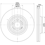 Order Front Disc Brake Rotor by HELLA PAGID - 355132221 For Your Vehicle