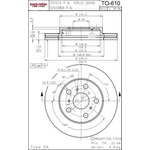 Order EUROROTOR - TO610 - Front Disc Brake Rotor For Your Vehicle