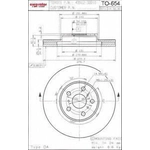 Order Front Disc Brake Rotor by ULTRA - TO654 For Your Vehicle