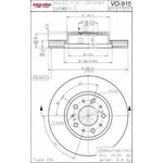 Order Front Disc Brake Rotor by ULTRA - VO915 For Your Vehicle