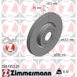 Order ZIMMERMANN - 250.1353.20 - Brake Rotor For Your Vehicle