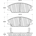 Order Front Disc Pads by CENTRIC PARTS - 500.04400 For Your Vehicle