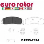 Order Plaquette de frein avant par EUROROTOR - XD1333H For Your Vehicle