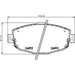 Order HELLA PAGID - 355033781 - Disc Brake Pad Set For Your Vehicle