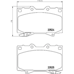 Order HELLA PAGID - 355033941 - Disc Brake Pad Set For Your Vehicle