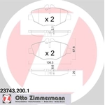 Order Front Disc Pads by ZIMMERMANN - 23743.200.1 For Your Vehicle