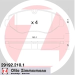 Order Front Disc Pads by ZIMMERMANN - 29192.210.1 For Your Vehicle