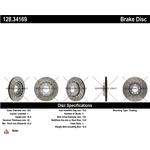 Order Front Drilled Rotor by CENTRIC PARTS - 128.34169 For Your Vehicle