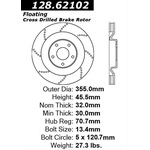 Order Front Drilled Rotor by CENTRIC PARTS - 128.62102 For Your Vehicle