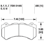 Order Plaquette de frein haute performance avant by HAWK PERFORMANCE - HB649B.605 For Your Vehicle