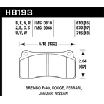 Order Front High Performance Pads by HAWK PERFORMANCE - HB193N.670 For Your Vehicle