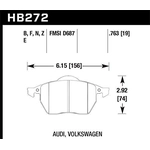 Order Front High Performance Pads by HAWK PERFORMANCE - HB272F.763 For Your Vehicle