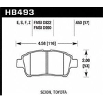 Order Front High Performance Pads by HAWK PERFORMANCE - HB493F.650 For Your Vehicle