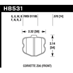 Order Front High Performance Pads by HAWK PERFORMANCE - HB531B.570 For Your Vehicle