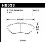 Order Front High Performance Pads by HAWK PERFORMANCE - HB533B.668 For Your Vehicle