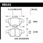 Order Front High Performance Pads by HAWK PERFORMANCE - HB543B.760 For Your Vehicle