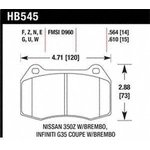 Order Plaquette de frein haute performance avant de HAWK PERFORMANCE - HB545F.564 For Your Vehicle