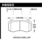 Order Plaquette de frein haute performance avant de HAWK PERFORMANCE - HB563B.656 For Your Vehicle