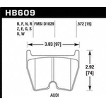 Order Front High Performance Pads by HAWK PERFORMANCE - HB609F.572 For Your Vehicle