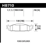 Order Front High Performance Pads by HAWK PERFORMANCE - HB710F.706 For Your Vehicle