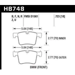 Order Front High Performance Pads by HAWK PERFORMANCE - HB748B.723 For Your Vehicle