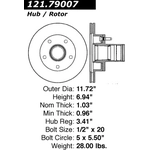 Order CENTRIC PARTS - 121.79007 - Front Hub And Rotor Assembly For Your Vehicle