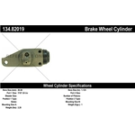 Order Front Left Wheel Cylinder by CENTRIC PARTS - 134.82019 For Your Vehicle