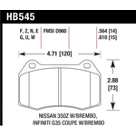 Order Front Premium Pads by HAWK PERFORMANCE - HB545U.564 For Your Vehicle