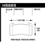 Order Front Premium Pads by HAWK PERFORMANCE - HB889U.550 For Your Vehicle