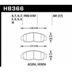 Order Front Premium Pads by HAWK PERFORMANCE - HB366G.681 For Your Vehicle