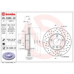 Order Front Premium Rotor by BREMBO - 09.5390.3X For Your Vehicle