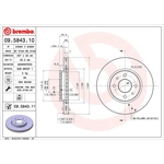 Order Front Premium Rotor by BREMBO - 09.5843.11 For Your Vehicle
