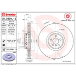Order Front Premium Rotor by BREMBO - 09.D898.13 (1 Qty) For Your Vehicle