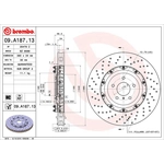 Order Front Premium Rotor by BREMBO - 09.A187.13 (1 Qty) For Your Vehicle