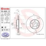 Order Front Premium Rotor by BREMBO - 09.A905.11 For Your Vehicle