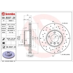 Order Front Premium Rotor by BREMBO - 09.B337.2X For Your Vehicle