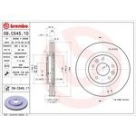 Order Front Premium Rotor by BREMBO - 09.C545.11 For Your Vehicle