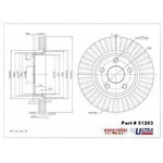 Order Front Premium Rotor by EUROROTOR - 51203 For Your Vehicle