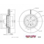 Order Front Premium Rotor by EUROROTOR - 53218 For Your Vehicle