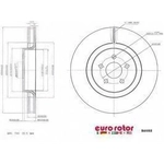 Order Front Premium Rotor by EUROROTOR - 54193 For Your Vehicle