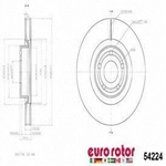 Order Front Premium Rotor by EUROROTOR - 54224 For Your Vehicle