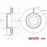 Order Front Premium Rotor by EUROROTOR - 54466 For Your Vehicle