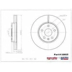 Order Front Premium Rotor by EUROROTOR - 55605 For Your Vehicle