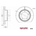 Order Front Premium Rotor by EUROROTOR - 5616 For Your Vehicle