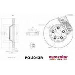 Order Front Premium Rotor by EUROROTOR - PO2013R For Your Vehicle