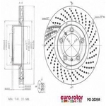 Order Front Premium Rotor by EUROROTOR - PO2029R For Your Vehicle