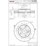 Order Front Premium Rotor by EUROROTOR - TO690 For Your Vehicle