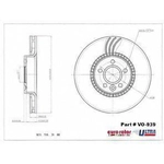 Order Front Premium Rotor by EUROROTOR - VO939 For Your Vehicle