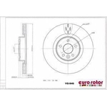 Order Front Premium Rotor by EUROROTOR - VO940 For Your Vehicle