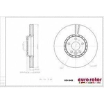 Order Front Premium Rotor by EUROROTOR - VO949 For Your Vehicle